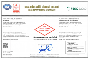 TSE FSSC 22000 (Pastörize Sıvı Yumurta)