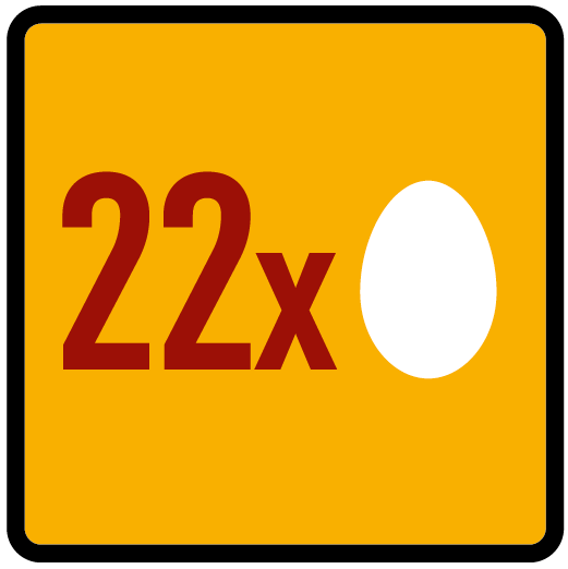 Pakette 22 adet Yumurta bütünü bulunur.