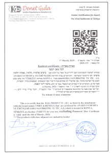 Kosher Belgesi